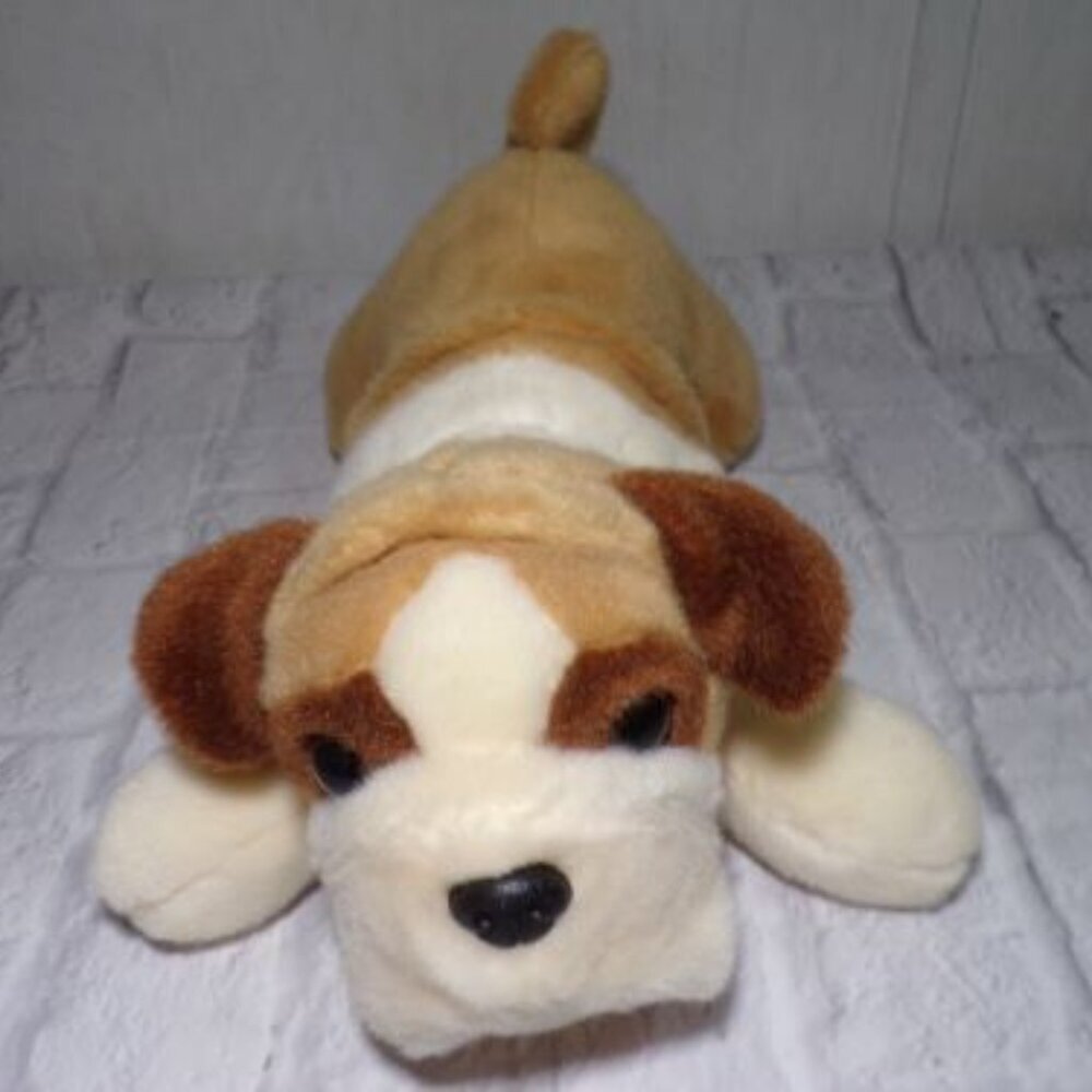 Aurora English Bulldog Dog Puppy Plush Stuffed Animal 13" Tan White Soft